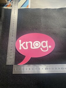  knog　ノグ　 ステッカー　シール　ピンク