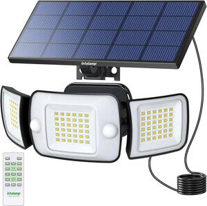 1pack Intelamp ソーラーライト 屋外 センサーライト屋外 防水 ソーラー 人感センサー LEDライト6000mAh大