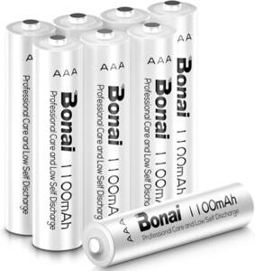 8本 BONAI 単4形 充電式電池 ニッケル水素電池 8個パックCEマーキング取得 UL認証済み 自然放電抑制 液漏れ防止設計 