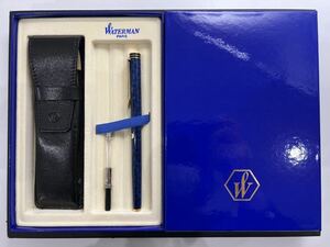 #4498 WATERMAN ウォーターマン　万年筆　IDEAL アイデアル　ペン先 18K 750 刻印 F ブルーマーブル