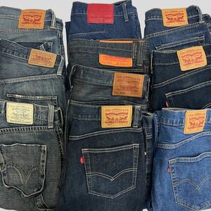 【Levi’sデニム10本まとめ売り】リーバイス デニムパンツ ジーンズ504.504.509.541.562.570.203などサイズW29-34アソートセット！！