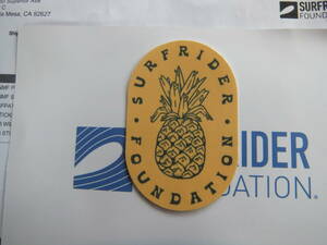 ◆新品U.S.限定サーフライダー【Surfrider　Foundation】ロゴPINEAPPLEステッカー限定◆