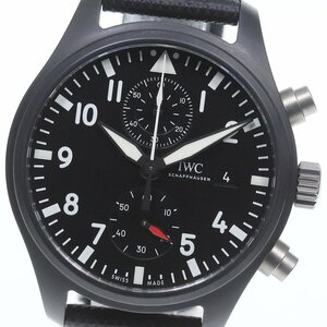 ☆美品【IWC SCHAFFHAUSEN】IWC パイロット・ウォッチ トップガン クロノグラフ IW389001 自動巻き メンズ_715645