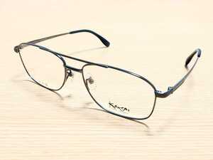新品　KANSAI YAMAMOTO カンサイヤマモト　メガネ　眼鏡　高級感　オシャレ　上品　フルリム　ツーブリッジ　シルバー系