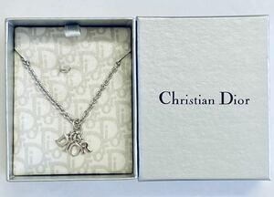 H クリスチャンディオール Christian Dior ネックレス シルバー 箱入り アンティーク レディースアクセサリー