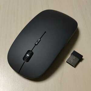 ◎極薄 マウス 《ブラック》 無線 光学式ワイヤレスマウス 2.4GHz USB
