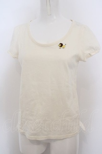 Cherir la femme / ライオン刺繍パフTシャツ M アイボリー O-24-04-28-1003-LO-TS-IG-OS