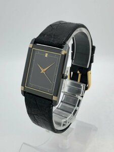 1円～/SEIKO/セイコー/DOLCE/ドルチェ/9531-5070/3針/黒文字盤/ブラック×ゴールドカラー/スクエア/クォーツ/腕時計/ジャンク/T216