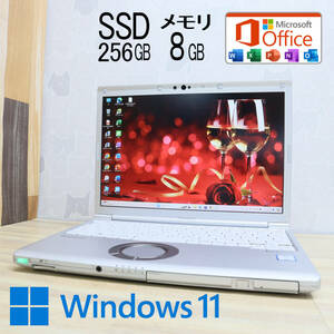 ★美品 高性能8世代4コアi5！M.2 SSD256GB メモリ8GB★CF-SV7 Core i5-8350U Webカメラ Win11 MS Office2019 Home&Business★P70404