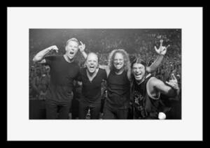 BW:人気ヘヴィメタル・ロックバンド!メタリカ/Metallica/モノクロ写真フレーム-1