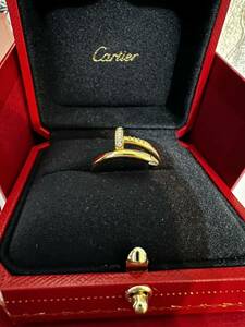 【Cartier】カルティエ K18YG ジュスト アンクル リング ダイヤモンド #53