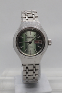 【CITIZEN】28800 AUTOMATIC 21 JEWELS 6600 STAINLESS STEEL ダブルカレンダー グラデーション文字盤 中古品時計 24.3.4