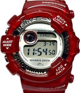 1円〜 T CASIO カシオ Gショック Baby-G フロッグマン BGW-104K イルカクジラ デジタル メンズ クォーツ デイデイト 時計 8217294