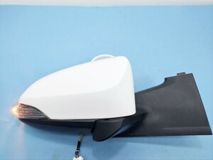 良品 KSP130 NSP130 NCP131 ヴィッツ 右 ドアミラー 運転席側 動作確認済 ホワイト 白 040 7ピン 7P サイド ウインカー 29年式 130系 M1