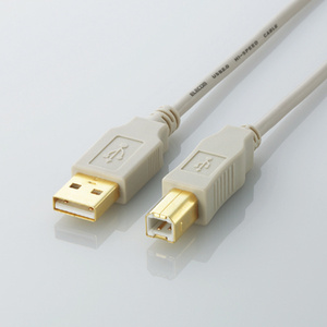 【ELECOM USB2-10】USB2.0認定のHI-SPEEDケーブル 1m