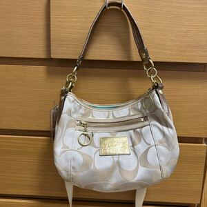 【中古】COACH コーチ シグネチャー 2way ショルダーバッグ 15317