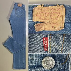 1980s Levi’s 501 Denim Pant. Made in USA Size W34 L38