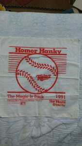 Homer Hanky twins Minnesota　1991 ホーマーハンキー　ツインズ　ワールドシリーズ