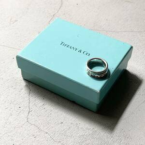 TIFFANY&Co. ティファニー シルバー リング 10号 1997 SV 925 箱付き 1837 ミディアム 検 OLD ヴィンテージ 90s ナローリング