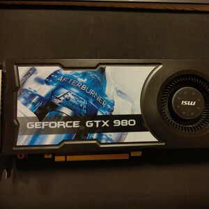 【中古品】MSI GeForce GTX 980 4GD5 V1 動作確認済み 本体のみ グラフィックボード