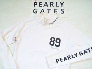 ★PEARLY GATES パーリーゲイツ / PG89 ロゴプリント モックネック インナーシャツ / サイズ４ 
