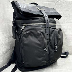 1円■美品■ トゥミTUMI メンズ リュック ビジネス ロールトップ アルファ ブラボー バックパック レザー バリスティック ランス A4 大容量