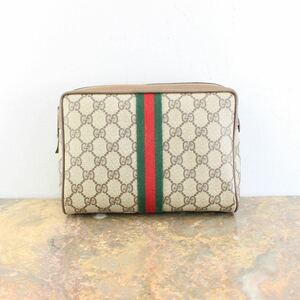 OLD GUCCI SHERRY LINE GG PATTERNED CLUTCH BAG MADE IN ITALY/オールドグッチシェリーラインGG柄クラッチバッグ