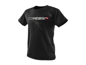 Cressi（クレッシィ） Tシャツ 黒 「team CRESSI」