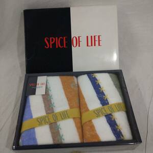 【未使用】SPICE OF LIFE タオル 2枚セット【家庭用品 洗面道具 バス用品 オシャレ お洒落 フェイスタオル ブランケット】13