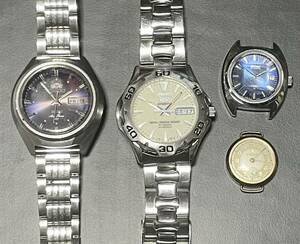 腕時計 自動巻き4本セット ジャンクまとめ ORIENT SEIKO セイコー オリエント 5sports アンティーク ヴィンテージ 機械式 メンズレディース