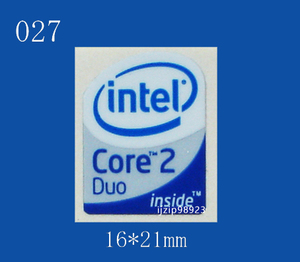 即決027【 Intel Core 2 Duo 】エンブレムシール追加同梱発送OK■ 条件付き送料無料 未使用