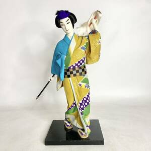 昭和レトロ　日本人形　ポーズ人形　蔵出し　置物　着物　和服　和装　武芸　工芸品　レトロ　飾り　和室