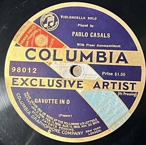 PABLO CASALS COLUMBIA(12INCH, ONE-SIDED) Gavaotte in D(Popper)