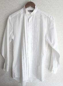 *　ブルーノ フィレッツェリ　BRUNO FILLEGLI ウイングカラーシャツ　長袖　フォーマル系　メンズ=（S位？） 日本製　コットン　礼装
