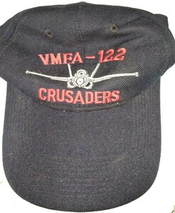 [黒 ブラック] ミリタリー帽子 VMFA-122 CRUSADERS クルセイダーズ F-18 ホーネット 刺繍 アメリカ海兵隊 韓国製