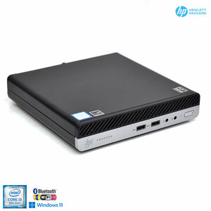 ミニPC HP ProDesk 400 G4 DM 4コア Core i3 8100T Wi-Fi Bluetooth m.2SSD128G メモリ8G USB3.1 Windows11