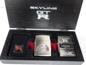 未使用　ZIPPO　ジッポー　2000年製　NISSAN　SKYLINE　GT-R　HISTORY　SINCE1989　３個セット　デッドストック　ｋ072322