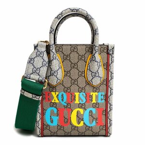 （新品・未使用品）グッチ GUCCI EXQUISITE ミニ トート 2way ショルダー ハンドバッグ GGスプリームキャンバス マルチカラー 699406