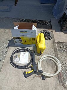 [F1563] ★1円出品★【中古品】ケルヒャー　KARCHER 家庭用高圧洗浄機　K2 クラシック　プラス　動作確認済　※欠品あり