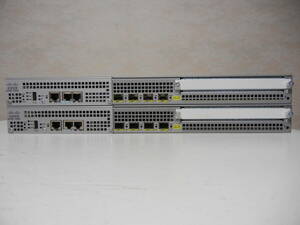 《》【中古】2台SET Cisco ASR1001 ASR1000シリーズ アグリゲーション サービスルータ ipbaseライセンス 電源二重 初期化