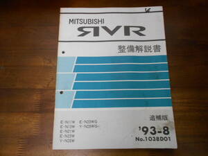 C0099 / RVR E-N11W.N13W.N21W.N23W.N23WG N28W.N28WG 整備解説書 追補版　93-8