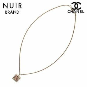 【先着50名限定クーポンを配布中!!】 シャネル CHANEL ネックレス 四角形 ラインストーン ココマーク ゴールド×ピンク