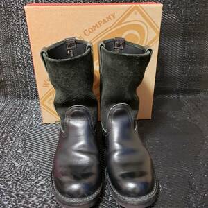 WESCO MORRISON BOOTS ウエスコ モリソンブーツ ワークブーツ カラーブラック サイズ 7 1/2 25.5~26cm幅広 EEMATERIAL レザー＆スウェード 