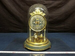 L5973 MASTER NISSHIN CLOCK 樹脂製 硝子製 金属製 ゼンマイ時計 置時計