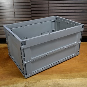 コンテナボックス 容量約60L 折り畳み式 プラスチック製 積み重ね 収納箱 かご カゴ ストッカー 収納ケース 収納ボックス
