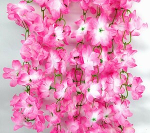 造花 しだれ桜風 グラデーションピンク 5本セット