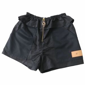 極美品◎正規品 23AW LOUIS VUITTON ルイヴィトン 1ABS5T レディース スポーティペプラムショーツ ショートパンツ 黒 36 ハンガー・タグ付