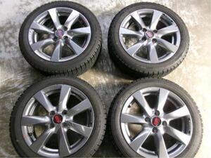 【 WM03 バリ山美品 ] SUBARU R1 R2 などの軽自動車に最適 純正ホイール 15 x 5.5J+40 165/55R15 DUNLOP R2 カスタムS ステラ サンバー STI