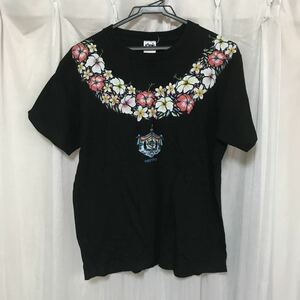 ハイビスカス柄Ｔシャツ　メンズSサイズ