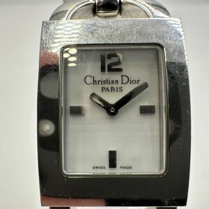 H141-U36-146 ◎ Christian Dior クリスチャンディオール D78-109 クォーツ 2針 アナログ レクタンギュラー レディース 腕時計 約19mm ①
